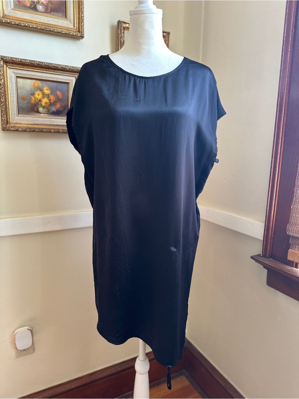 BERYLL 100% Silk Women’s Asymmetrical Dress in Black